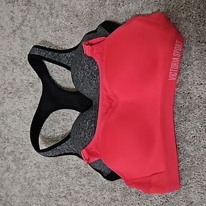 Victoria's Secret Racerback Sports Lined Wired Bras (Set of 2 Bundle)